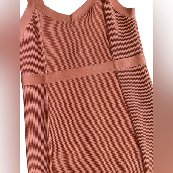 NWT Bardot Katy Bodycon Chestnut Knit Sweater Dress Size US 6 - Picture 5 of 14